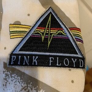 PINK FLOYD Exclusive Cream Graphic Print‎ Embroidered Sweatshirt LS Unisex S